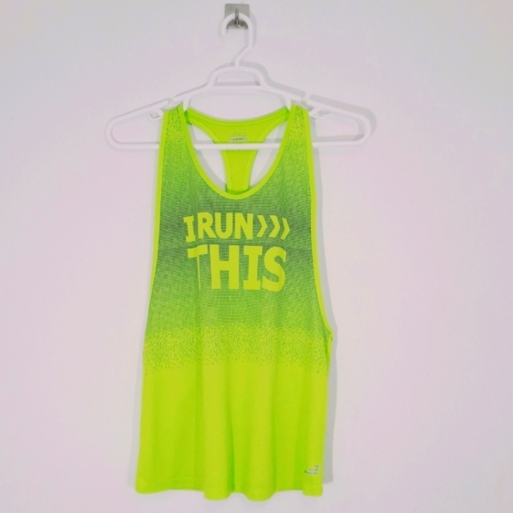 BCG Tru-Wick I Run This Tank Top Neon Green